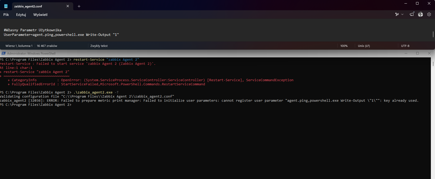 Walidacja konfiguracji Zabbix Agent - Zabbix as code